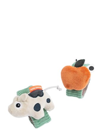 Done by Deer | Wrist Rattle Set 2-Pack Dotti Green | 6 CM