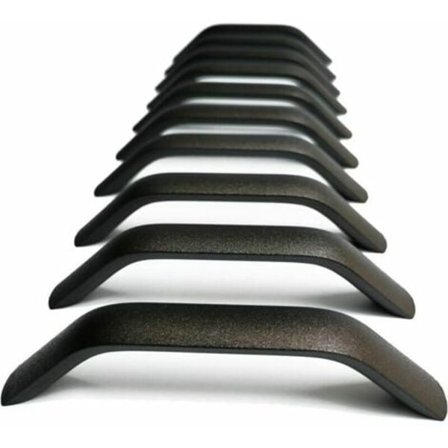 Skuffehåndtag og knopper i et sæt af 10, velegnet til køkkenskabe, skabe, soveværelsesskuffer, med en center afstand på 160 mm og en sandblæst