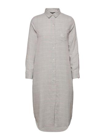 Lrl L/S Roll Tab His Shirt Ballet Sleeps Grey Plaid Grey Lauren Ralph Lauren Homewear