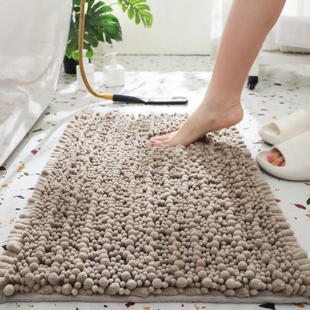 Pörröinen kylpymatto suihkuun, erittäin pehmeät imukykyiset chenille-kylpymatot, liukumaton pestävä lattiamatto nopealla kuivaustekniikalla, ylellinen