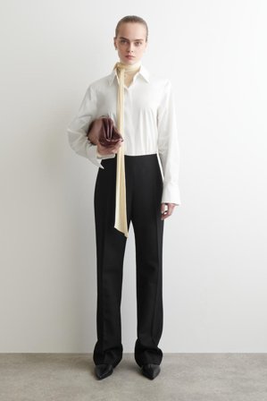 COS Women's Camicia Sartoriale In Cotone in Bianco