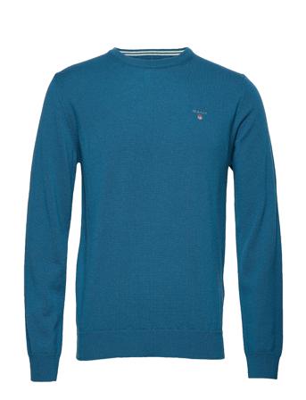 Superfine Lambswool Crew T-Langærmet Skjorte Blå GANT