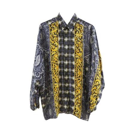 Versace Pre-owned, Shirt Blauw, Heren, Maat:ONE Size
