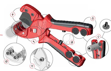 Ironside 100818 Muoviputkileikkuri 26 mm putken halkaisija, LVI-koneet