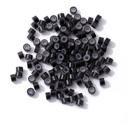 500st Micro Rings Links Beads SVART