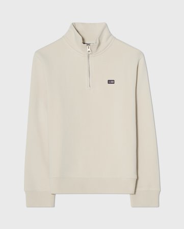 Lexington Terry Ekologisk Bomull Half-Zip-Tröja, Offwhite
