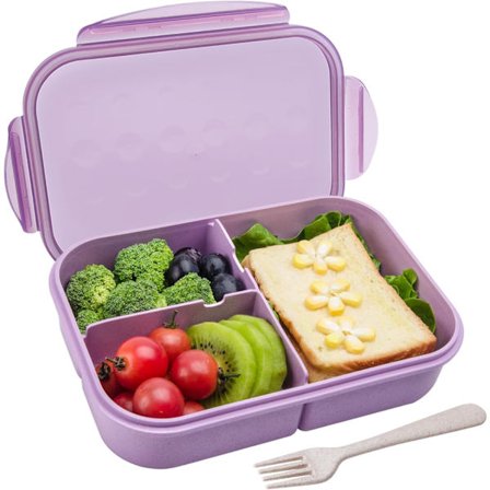 Lunch Box, Natural Wheat Fiber Material, Healthy and Food-Safe Lunch Container for Family