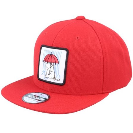 Moomin - Röd snapback Keps - Kids Snorkmaiden Umbrella Red Snapback @ Hatstore