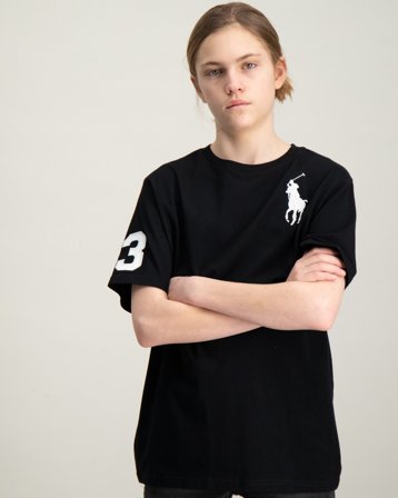 Polo Ralph Lauren Big Pony Cotton Jersey Tee Schwarz T-Shirts Jungen - Kids Brand Store