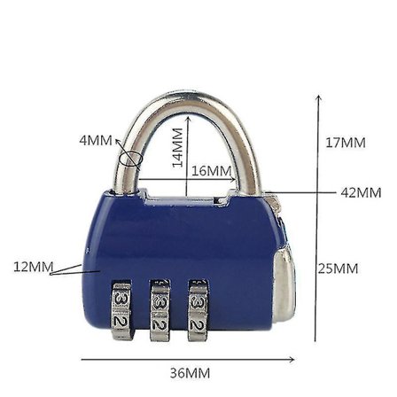 3-numeroinen Piirretty Muotoinen Yhdistelmälukitus Vedenkestävä Lukko C