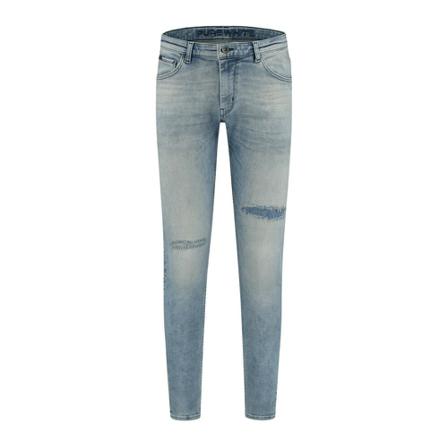PureWhite, The Dylan 813 Distressed Jeans Blauw, Heren, Maat:W33