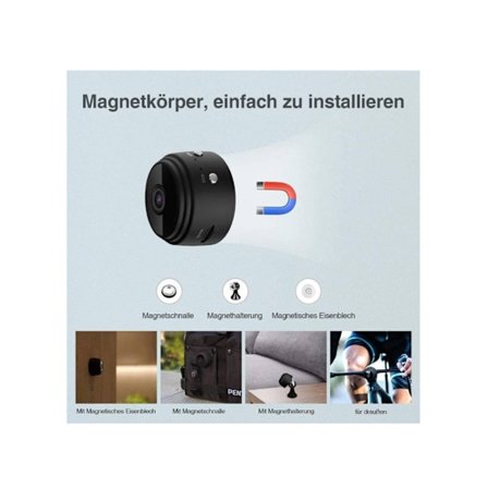 Full HD Säkerhetskamera 1080P Fast Wifi-kamera med Rörelsesensor Vit YEMAESRE