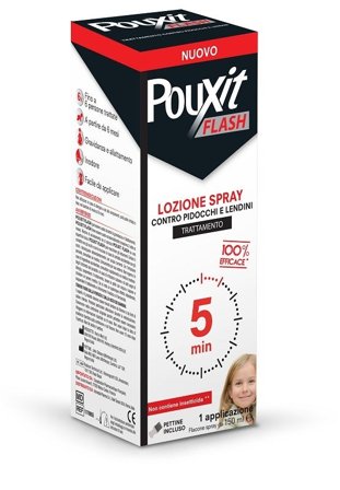 Lozione Spray Contro Pidocchi e Lendini Pouxit Flash Trattamento