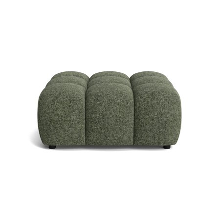 Puffy Pouf, 95x95cm Sitzhocker in Genesis Grün, moderner gepolsterter Hocker mit Nozag-Federn und PU-Schaum für maximalen Komfort im Wohnzimmer