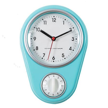 Seinäkellot ja ajastimet - Kello ajastintoiminnolla sininen