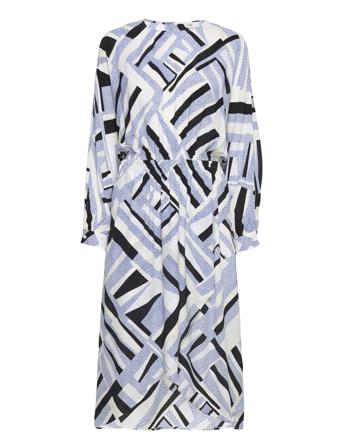 Gathered Dress Closed Patterned