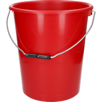 BØTTE M/STÅLHÅNDTAK 12L RØD