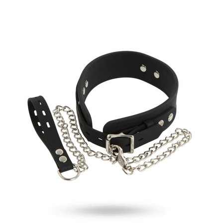 Silicone Collar with Leash - Vuxen.se - BDSM halsband, BDSM koppel