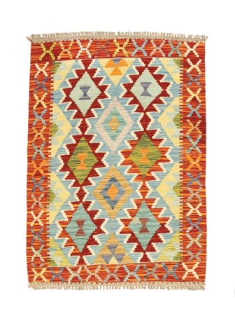 Mały Kilim Afgan Old Style Dywan 87X118 Wełna