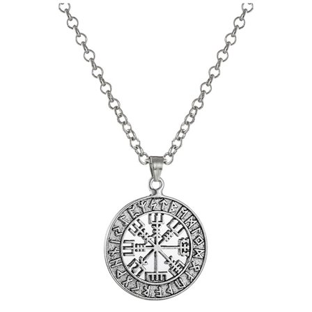 Halsband med bokstäver för män, vintagehalsband, halsband för män, vikinghalsband, kedjehalsband för män, viking-smycken, halsband för kvinnor