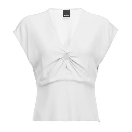 Pinko Bitonto Crepe de Chine Bluse Hvid, Dame
