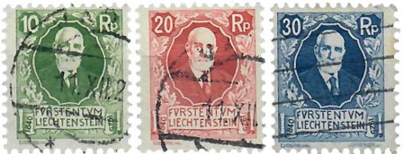 Liechtenstein 1925 - MICHEL 72-74 - Stemplet