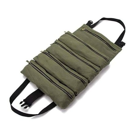 Multifunktionell rullväska för verktyg, nycklar, axelväska, dragkedjeväska, toteväska