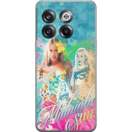 Yhteensopiva Puhelinkuori OnePlus 10T Seikkailumaailma Steve, Creeper ja eläimillä värikkäässä palikkagrafiikassa