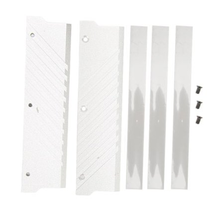 Minnes-RAM Kylfläns MEO PMOAB G Aluminiumlegering Minnes-RAM Kylare DDR5 Kylfläns för Dator Vattenkylningssystem Silver