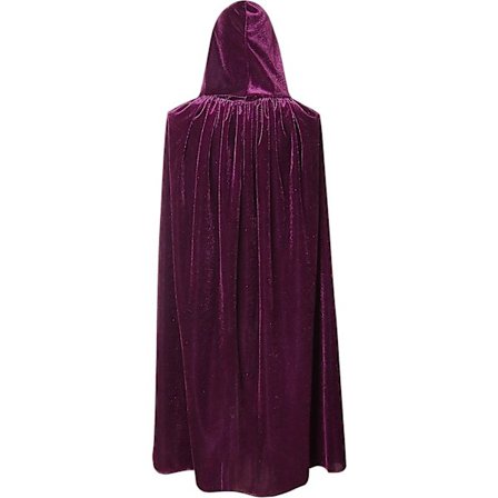 Velvet Hooded Cape Unisex Wizard Halloween Christmas Cosplay zy