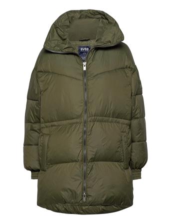 Generous Hip Length Jacket Fôret Jakke Grønn Svea