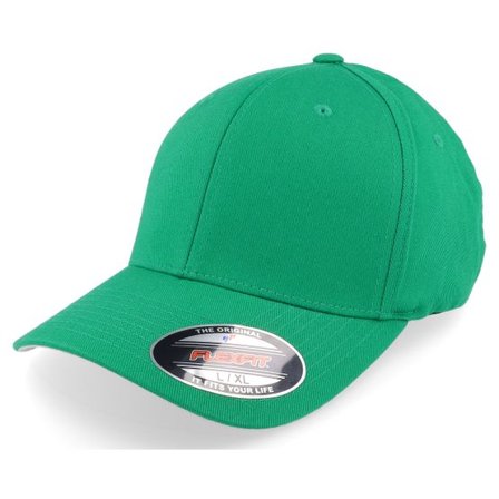 Flexfit - Grön flexfit Keps - Pepper Green Flexfit Wooly Combed @ Hatstore