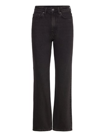 Weekday Rowe Super High Waisted Regular Straight Leg Jeans - Black - 24 x 32