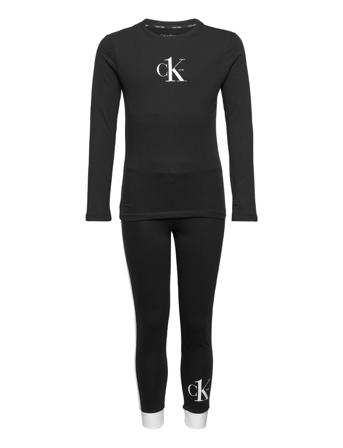 Knit Pj Set Pyjamasetti Pyjama Musta Calvin Klein