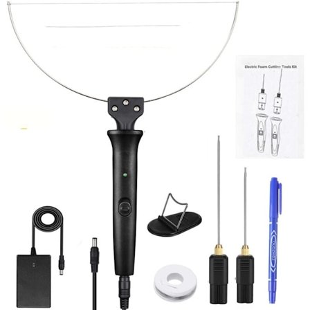 3 i 1 elektrisk skumgummi-kutter 8 stk skjærepenner 220V 18W oppvarmet skumgummi-kutter