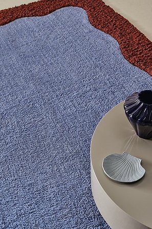 Jotex - Bomullsteppe 200x300 Cm Bomull blå/vinrød MICHI - Kjøp Bomulls- & filleryer hos Jotex