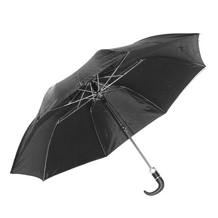 Sort Paraply med automatisk åbning, Ø93 cm