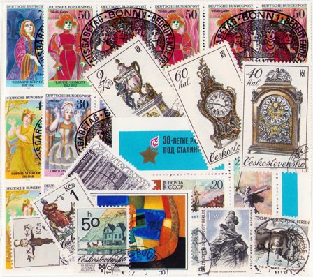 Kunst - Frimærkepakke - Stemplet