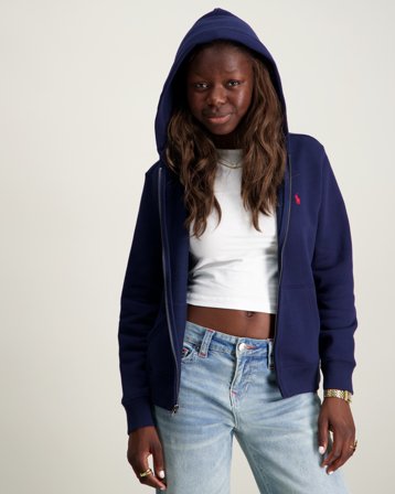 Polo Ralph Lauren Fleece zip hoodie Blauw Hoodies Meisjes - Kids Brand Store
