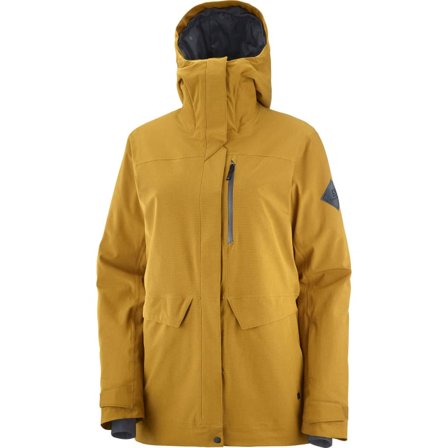 Salomon Women's Stance Cargo Jacket Women lined ski jackets Yellow L