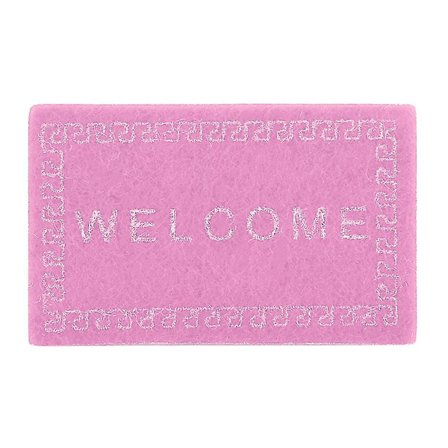 1:12 mittakaavan vaaleanpunainen huopakankaasta valmistettu minikokoinen matto DIY-nukkekodin lisävarustepakettiin