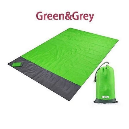 Vanntett Lomme Strandteppe Sammenleggbar Campingmatte Madrass Bærbar Lettvektsmatte Utendørs Piknikmatte Sandstrandmatte 140x200cm/200x210cm
