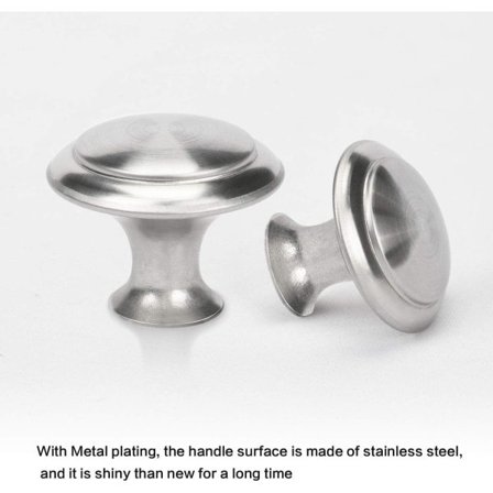 10 st möbelknoppar i rostfritt stål skåpsknoppar lådknopp d