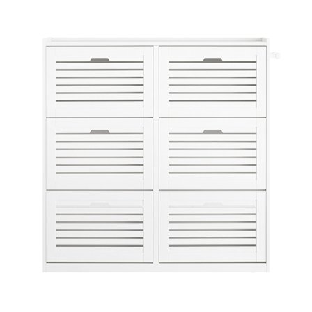 SoBuy hvidt skoskab med 6 døre 30x115.01x111.99cm, moderne FSR145-W