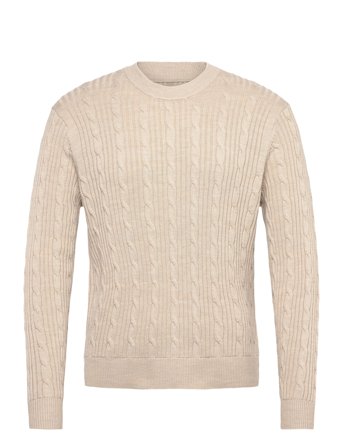Abercrombie & Fitch Sep5 Versatile Stitchy Crew - Beige - M