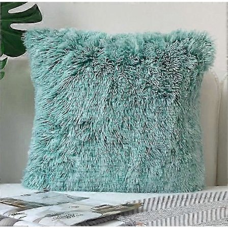 2025 18" Mjuk Fuskpäls Dubbelsidig Plysch Örngott Heminredning Soffa Kuddfodral [DB]