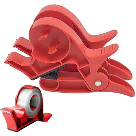 2 teippiannostelijaa pihdeillä, teippileikkuri, teippiannostelija, teippiannostelija