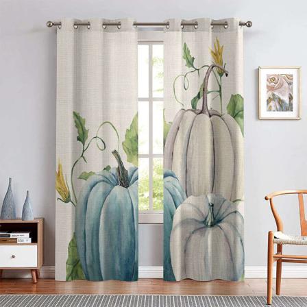 2st Printed Multi-mönster Grommet Thanksgiving Gardiner