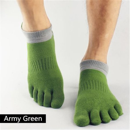 Ankelsockor med fem tår, andningsbar komfort, sportstrumpor för löpning, cykling [DB]