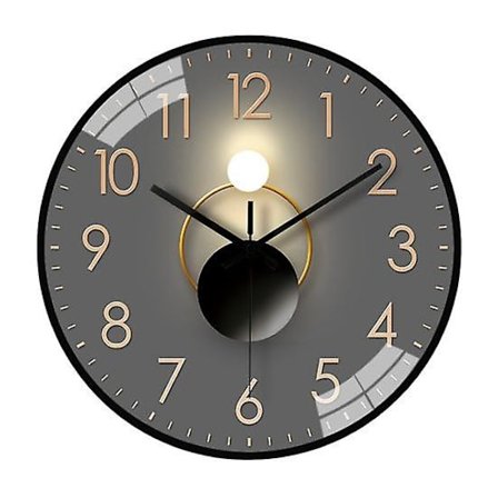 8 tums modern väggklocka, tyst, icke-tickande, batteridriven, väggmonterad klocka för vardagsrum, sovrum, kök, kontor, klassrum, dekoration som 